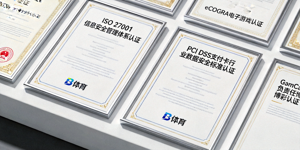 B体育获得的各种国际安全认证证书展示