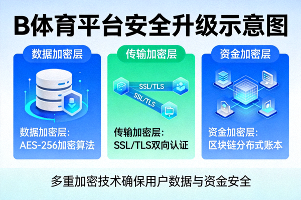 B体育平台安全升级示意图，展示多重加密技术保护用户数据与资金安全