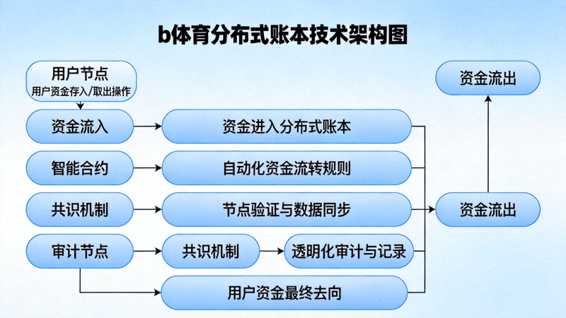b体育分布式账本技术架构图，展示用户资金流转的透明化审计流程