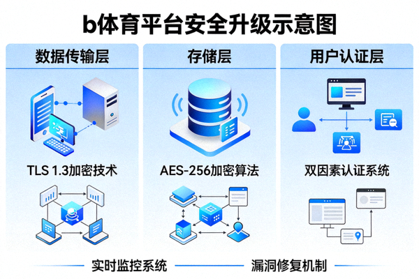 b体育平台安全升级示意图，展示多重加密技术保护用户数据